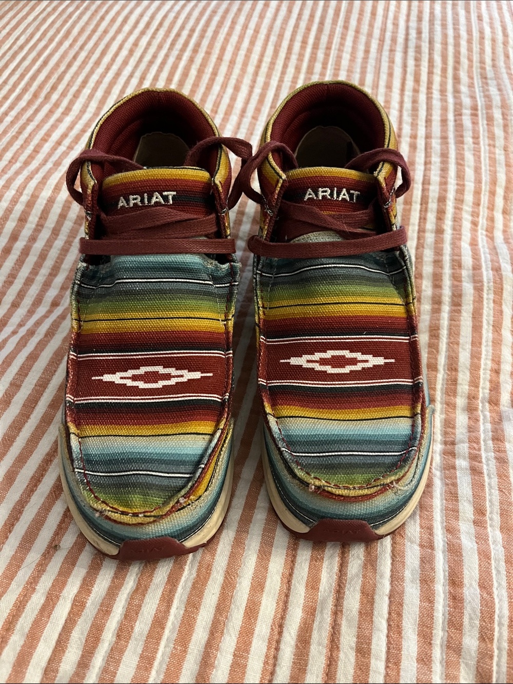 Ariat Spitfire Maroon Multicolor Serape Canvas Sneakers